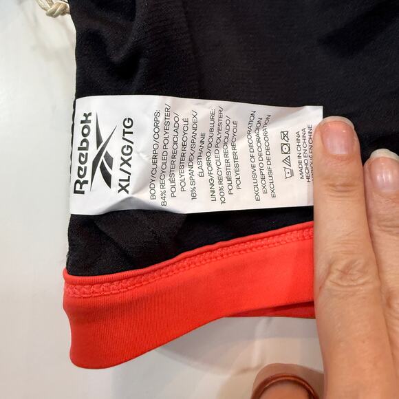 Reebok Long Line Color Block Bralette, Black, Small - Picture 5 of 6